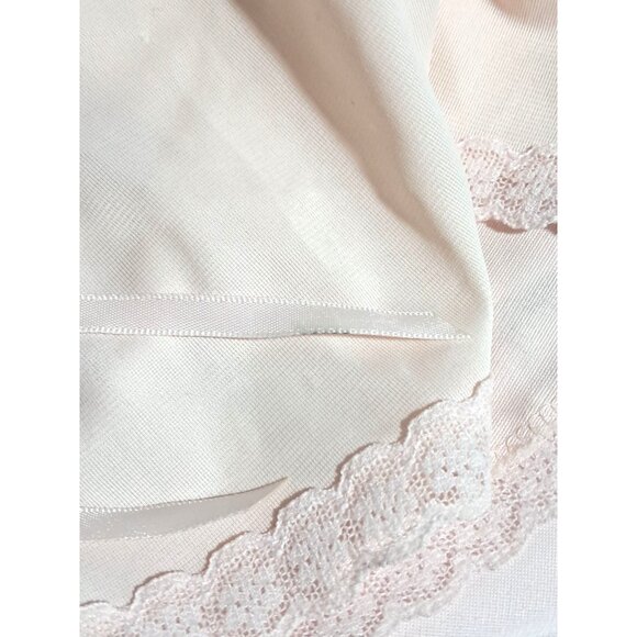 Vintage Vanity Fair Pink Nightgown Medium Made In USA Womans Sheer Nylon Short-S - Picture 11 of 11